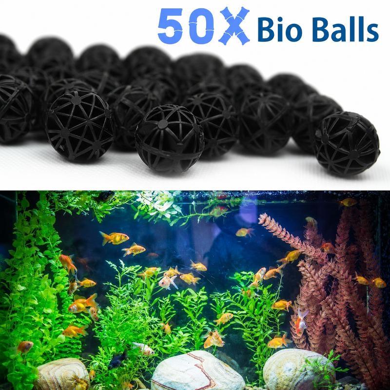 Aquarium And Marine - 50 Stück 16mm Aquarium Bio-Filterbälle Fischbecken