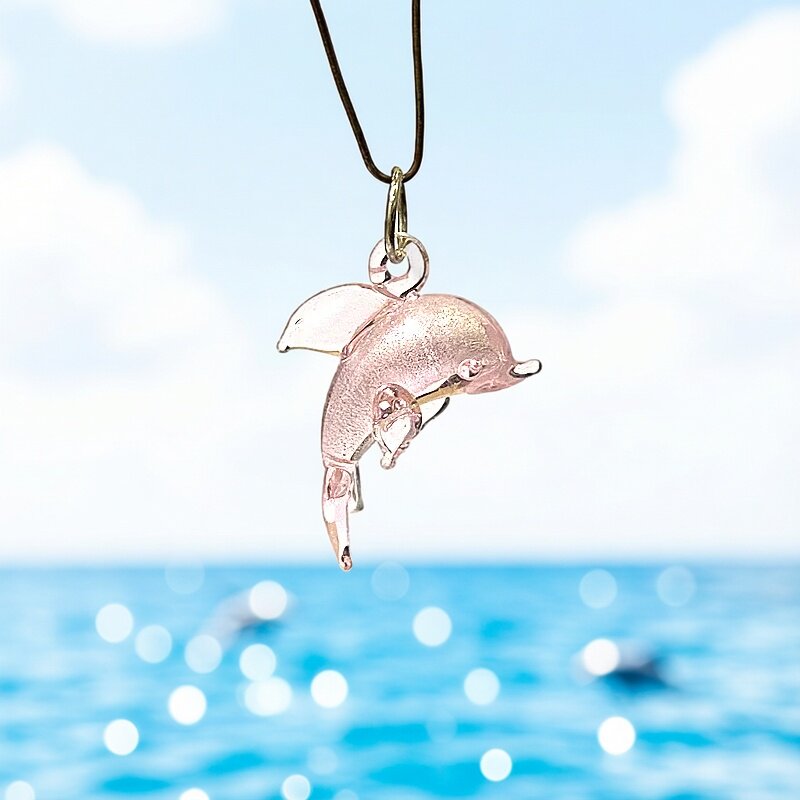 Marine Aquarium Europe - 2 Stück Mini-Glas-Delfin-Anhänger, Niedliche Meerestier-Charms, DIY-Bastelzubehör